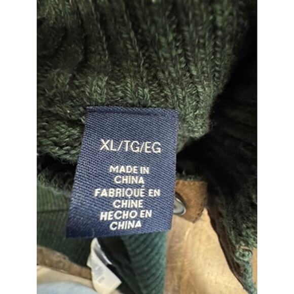 "CHAPS" Mens Long Sleeve Sweater SZ XL Elbow Patches 100% Cotton Grandpa Core - Picture 11 of 13